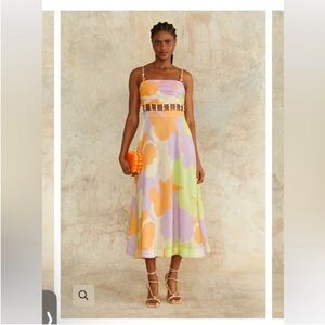 Amur Georgie Beaded Waist Midi Dress size 2